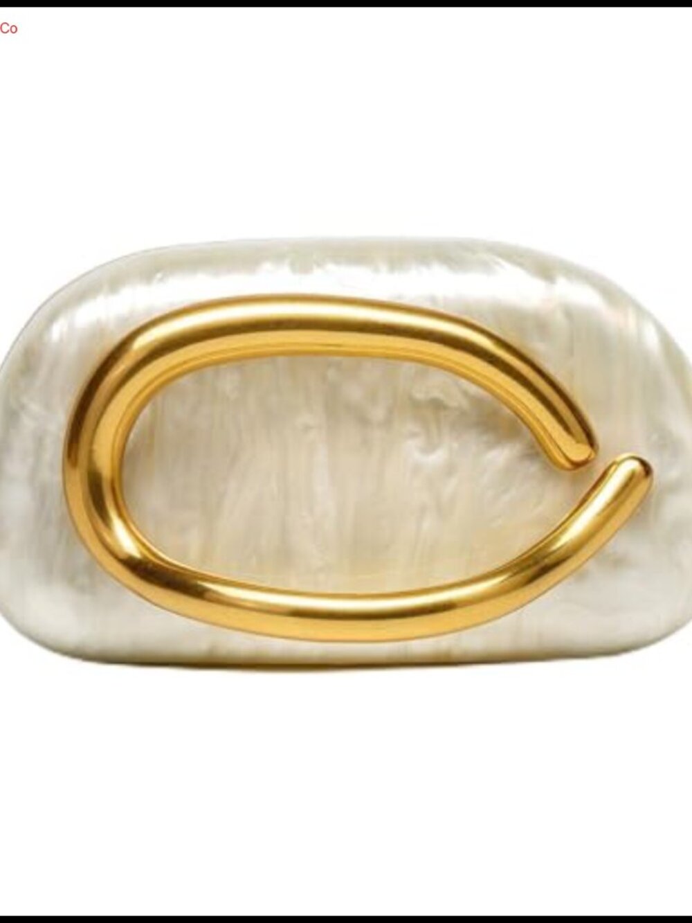 Acrylic Clutch Purse with Metal Handle Formal Evening Bag